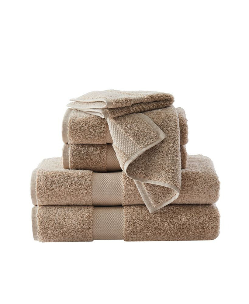 Brooklyn Loom solid Turkish Cotton Towel Set, 6 Piece