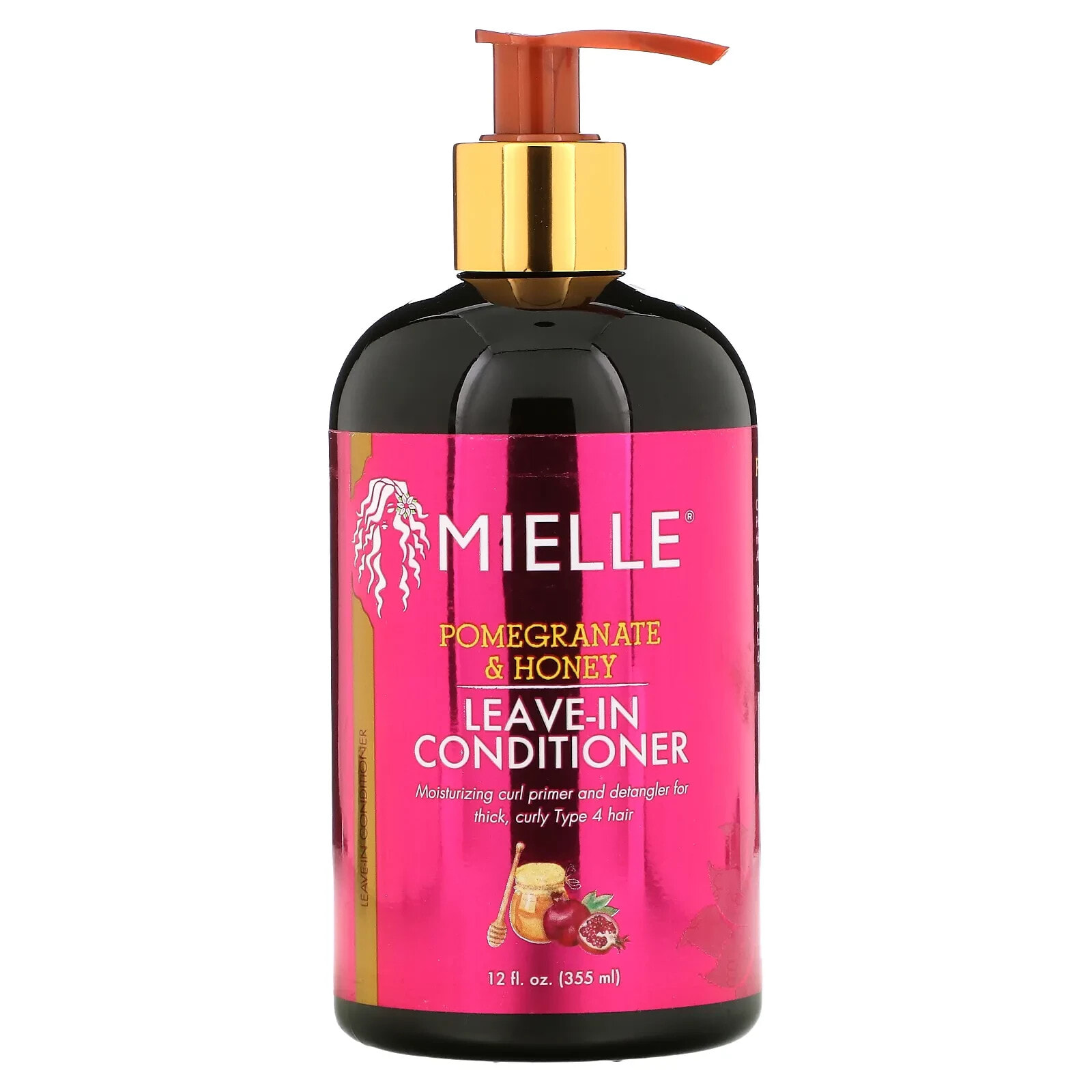 Mielle Pomegranate & Honey Leave-In Conditioner Несмываемый кондиционер с медом и гранатом для всех типов кудрявых волос 355 мл