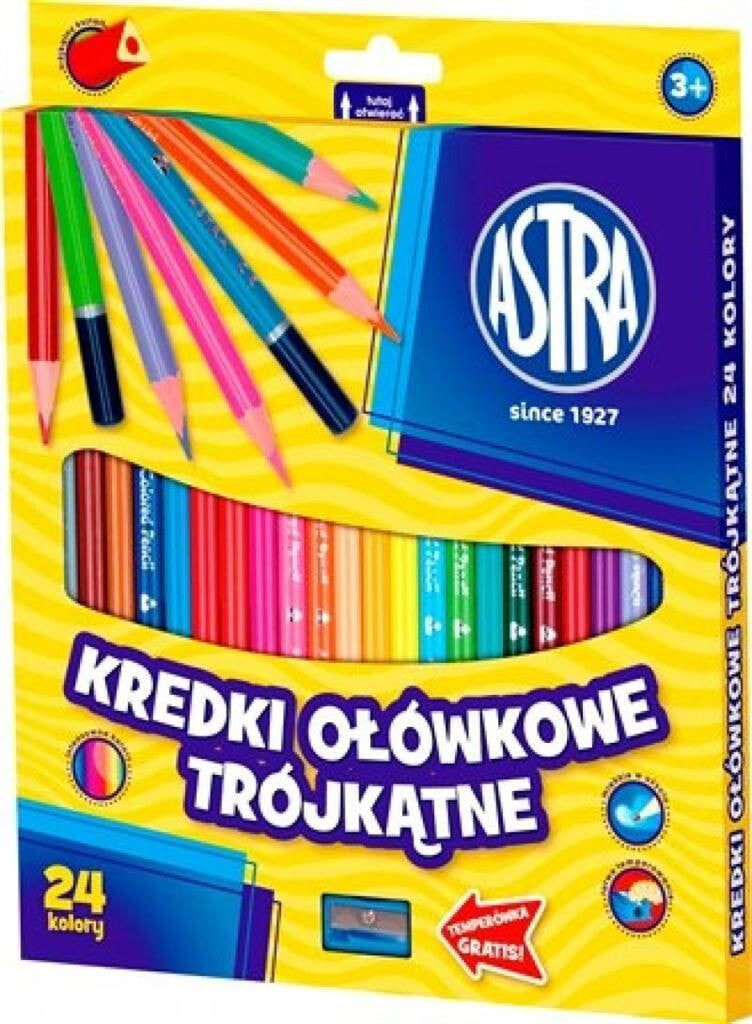 Astra Kredki ołówkowe trójkątne 24 kolory (058993)