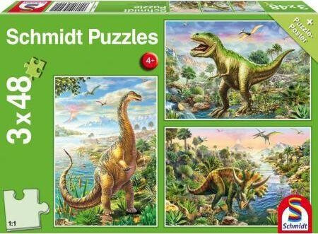 Детский развивающий пазл Schmidt Spiele Puzzle Adventure with d. Dinosaurs