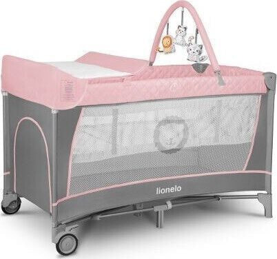 Детский манеж-кроватка Lionelo 3 игрушки в комплекте,  до 15 кг , 125 x 65 x 76 см