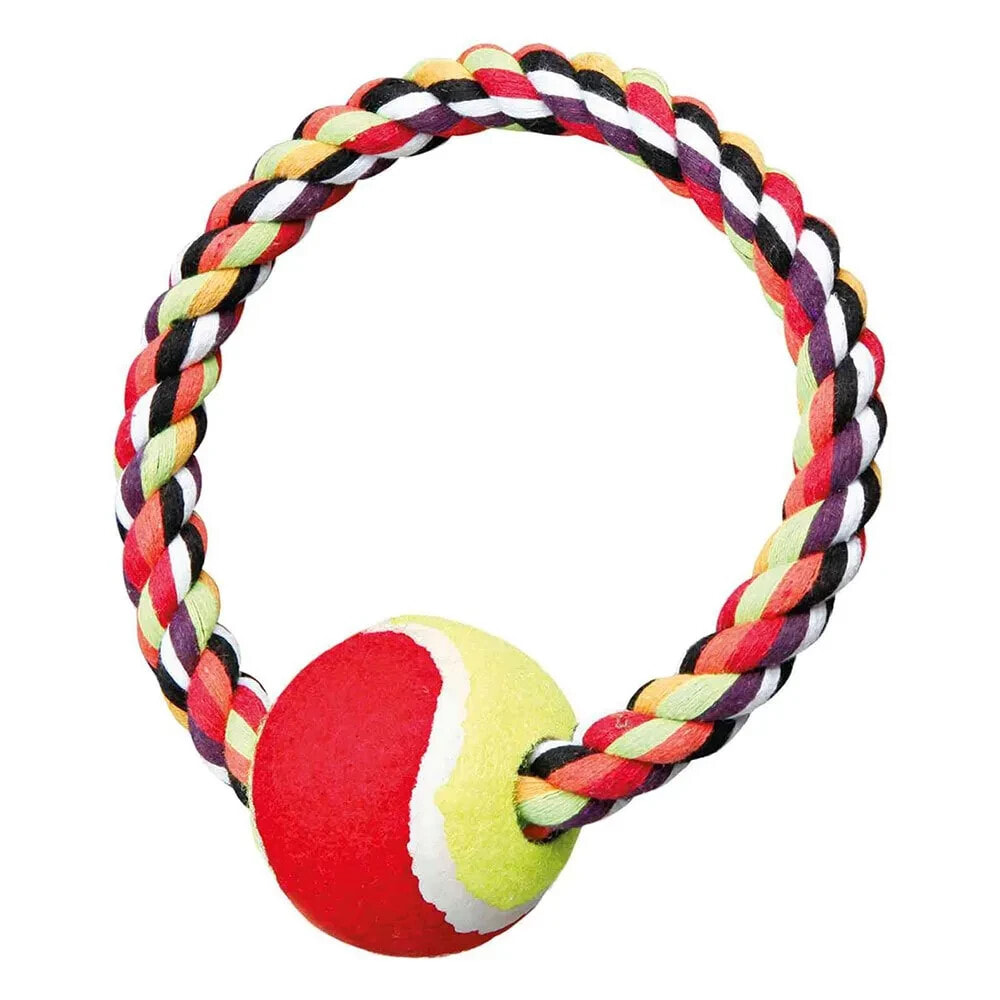 TRIXIE Rope Ring With Tennis Ball