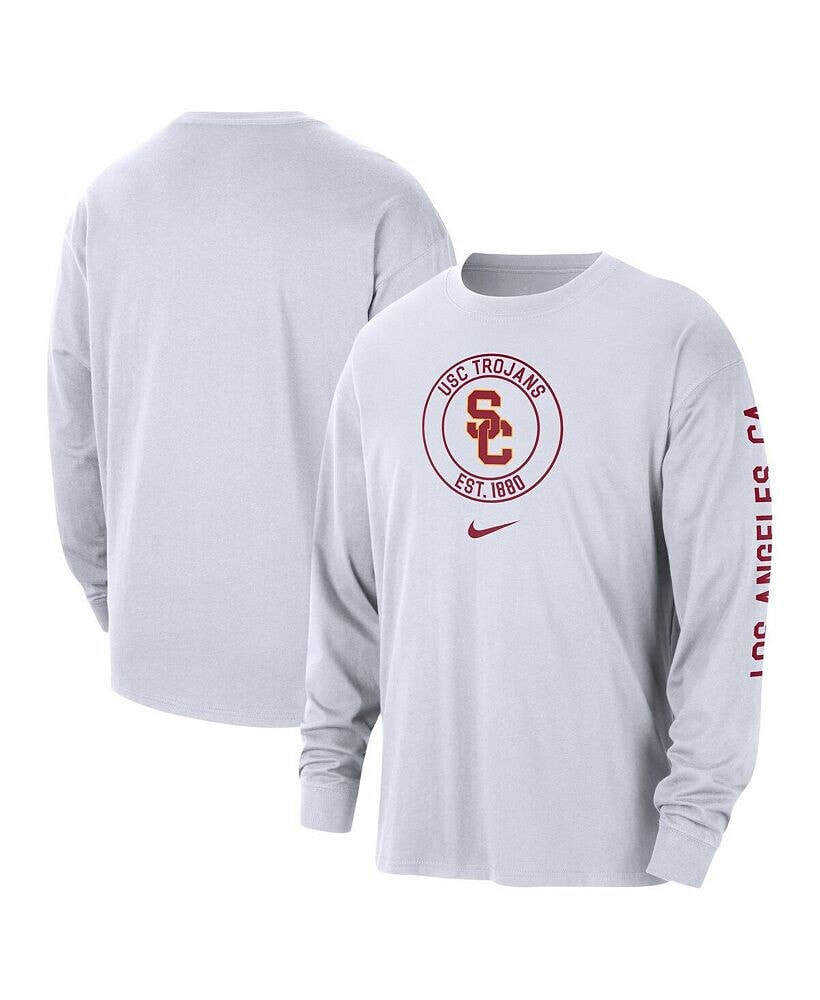 Nike men's White USC Trojans Heritage Max90 Long Sleeve T-shirt