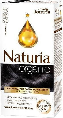 Joanna Naturia Organic No.350 Краска для волос без аммиака для чувствительной кожи головы, оттенок черное дерево