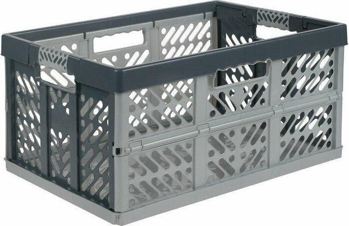 OKT Foldable Shopping Basket 45l Gray and Silver 1029 Keeeper