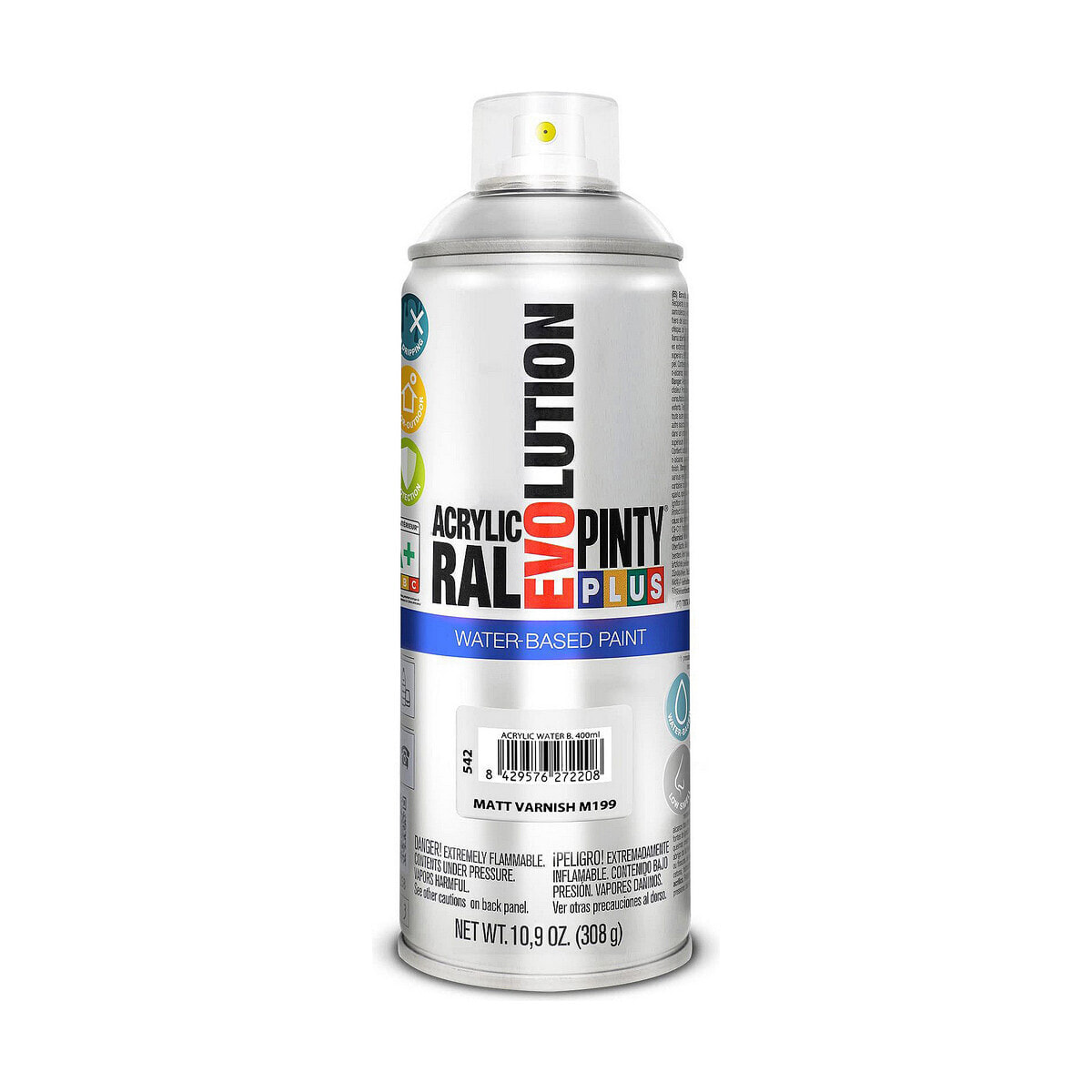 Varnish Spray Pintyplus Evolution M199 Matt Water based 400 ml Colourless