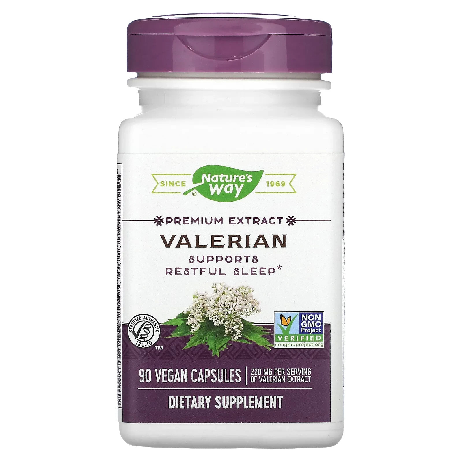 Valerian, 220 mg, 90 Vegan Capsules (110 mg per Capsule)