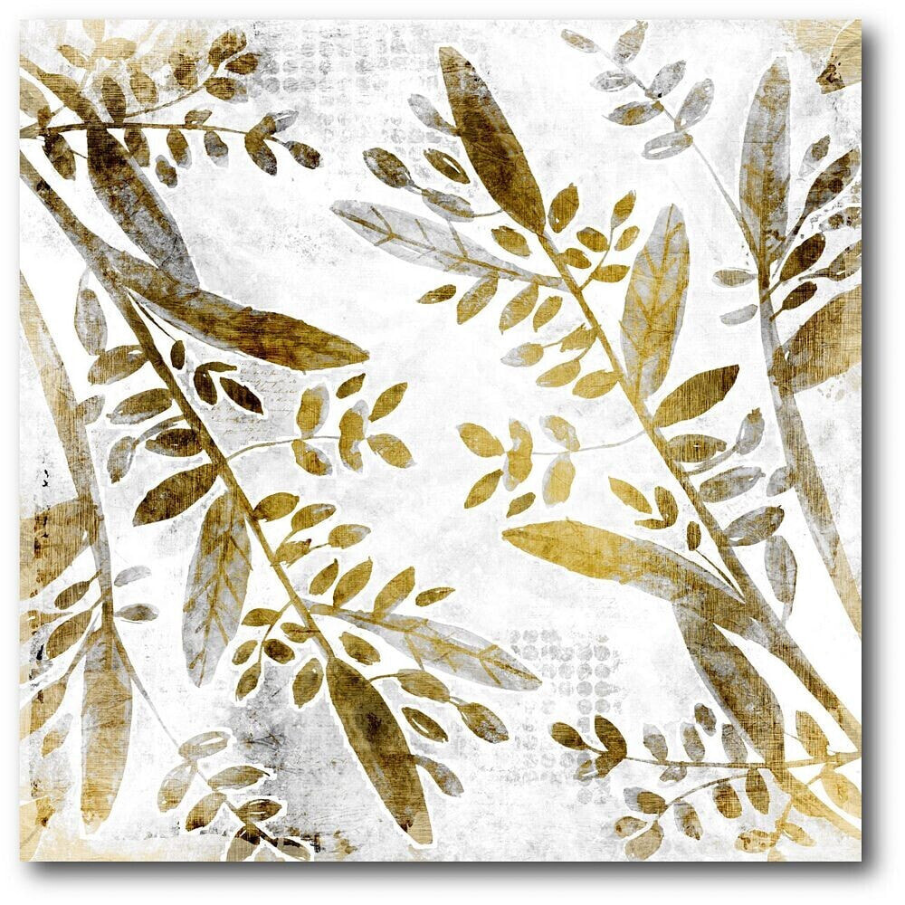 Courtside Market botanical in Gold I Gallery-Wrapped Canvas Wall Art - 16