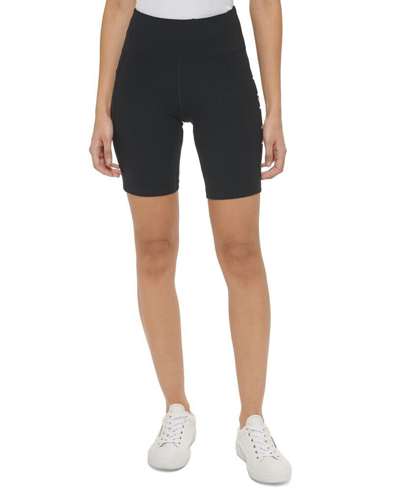 Calvin Klein women's High-Waist Pull-On Pocket Biker Shorts