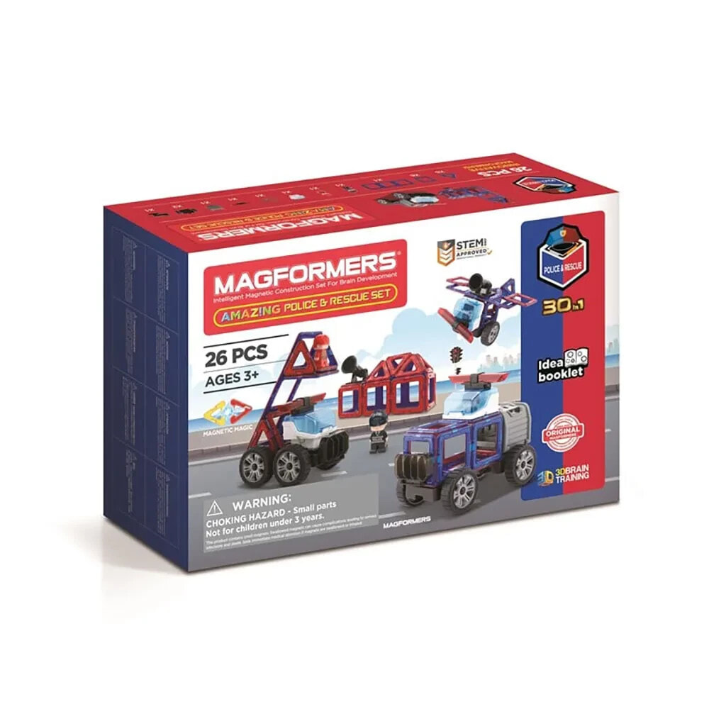 MAGFORMERS Amazing Police Rescue set (3069) construction game 26 pieces