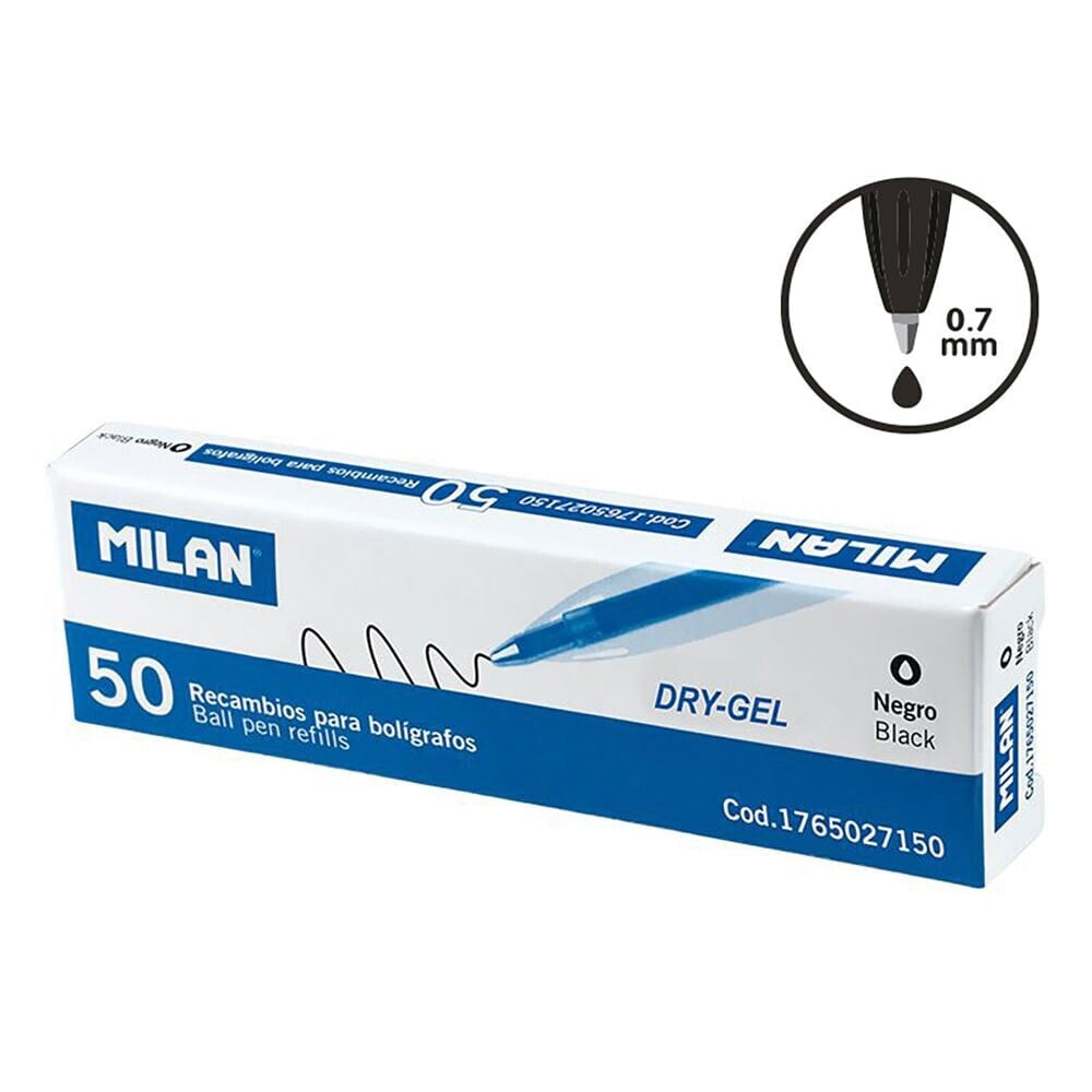 MILAN Box 50 Black Dry Gel Refills