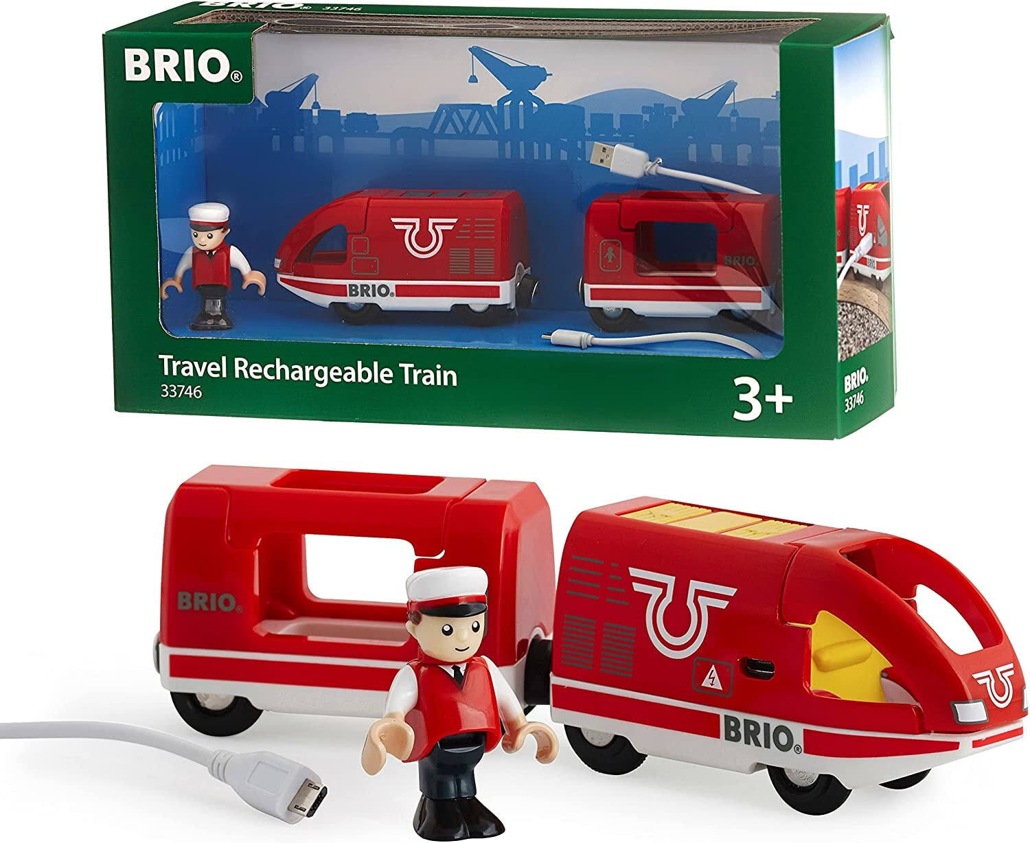 Brio Пассажирский поезд с USB подзарядкой  33746