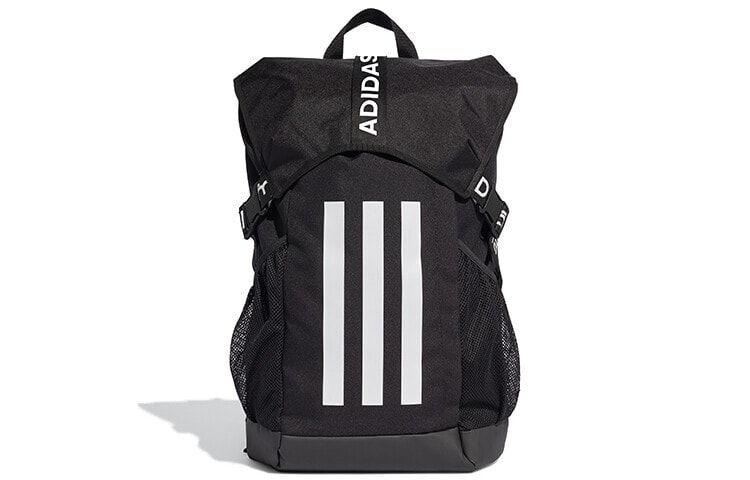 adidas 阿迪达斯 4ATHLTS 条纹印花运动 涤纶 书包背包双肩包 男女同款 黑色 / Рюкзак Adidas 4ATHLTS Accessories FJ4441