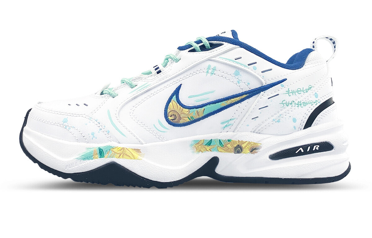 Nike Air Monarch 4 Chunky Sneakers Unisex Low-Top White/Green, Blue