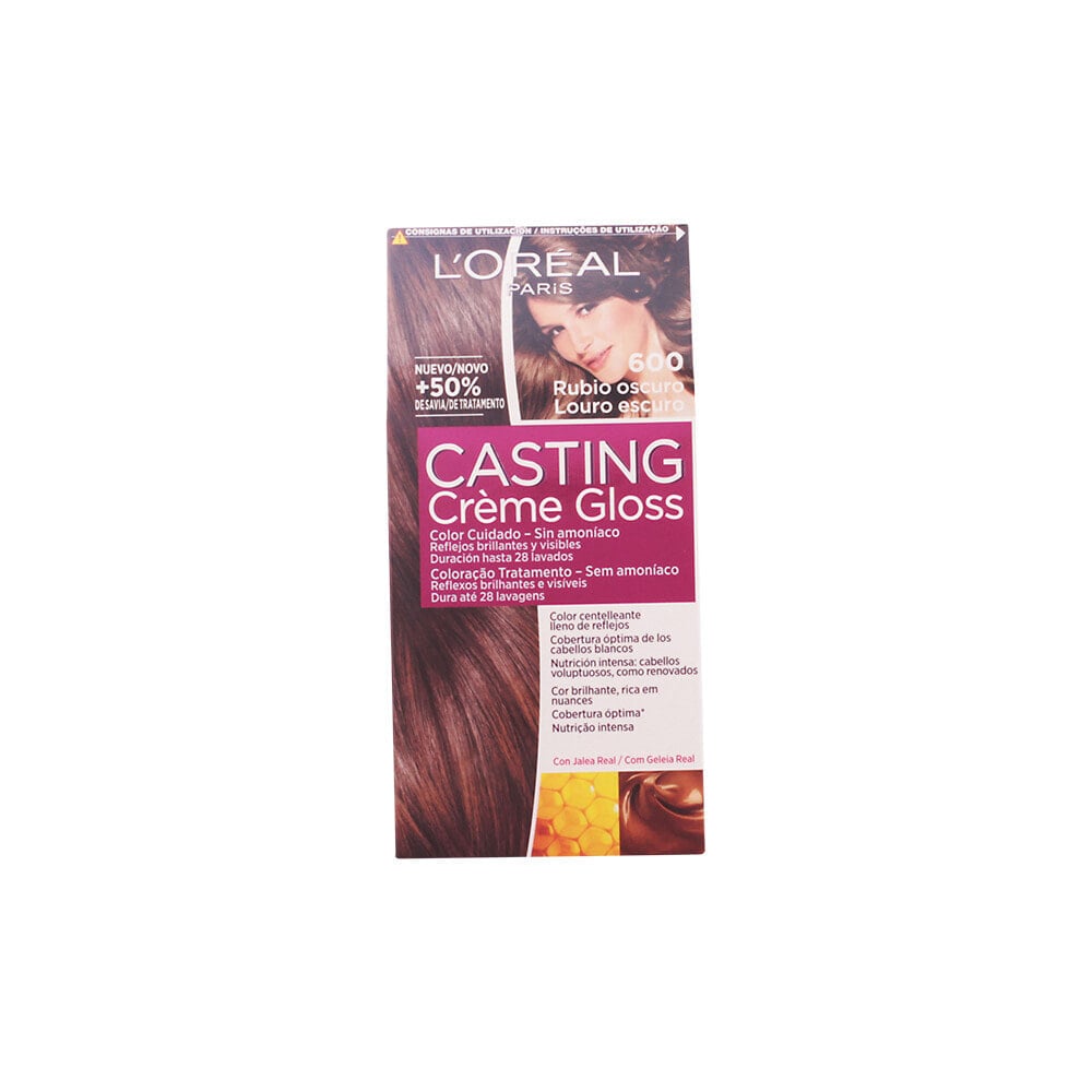 Loreal Paris Casting Creme Gloss Hair Color No.600 Вark Blonde Питательная безаммиачная крем-краска для волос, оттенок темно-русый