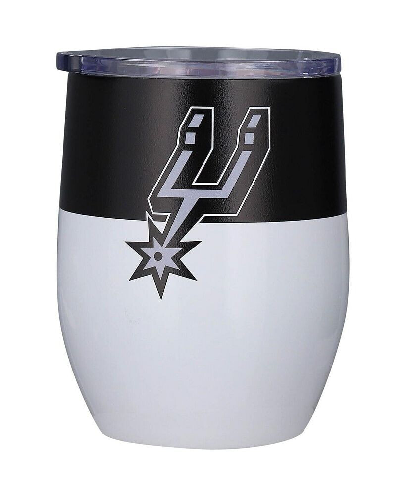 Logo Brands san Antonio Spurs 16 oz Colorblock Stainless Steel Curved Tumbler