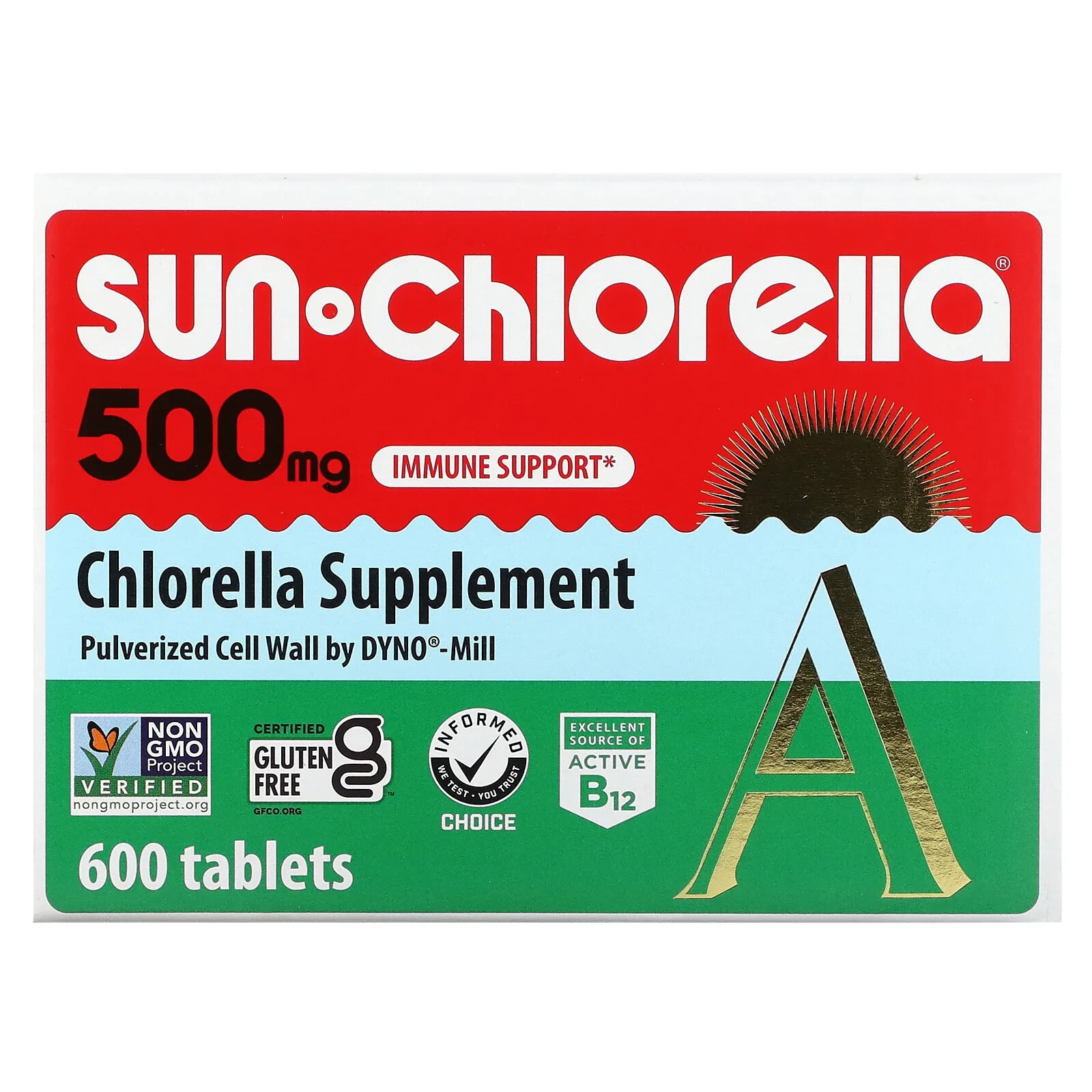 Сан Клорелла, добавка с хлореллой, 200 мг, 300 таблеток