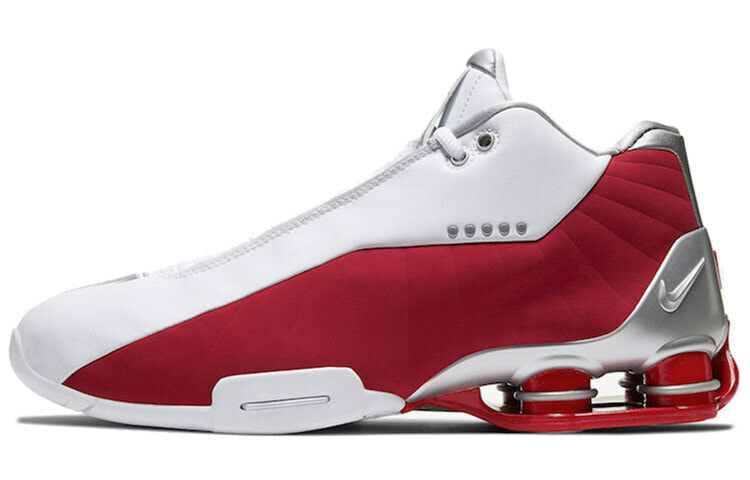 Nike Shox BB4系列 Varsity Red 气柱 中帮 实战篮球鞋 男款 红白 / Баскетбольные кроссовки Nike Shox BB4 Varsity Red AT7843-101