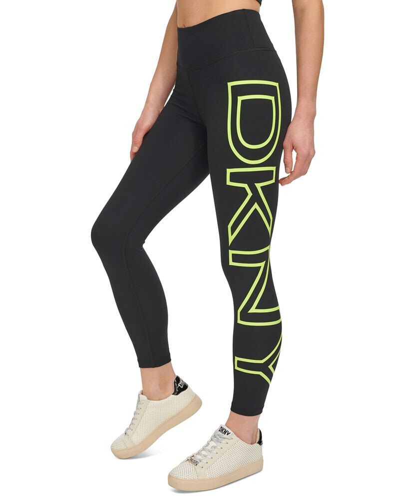 DKNY women's High-Waist Logo-Print 7/8 Leggings