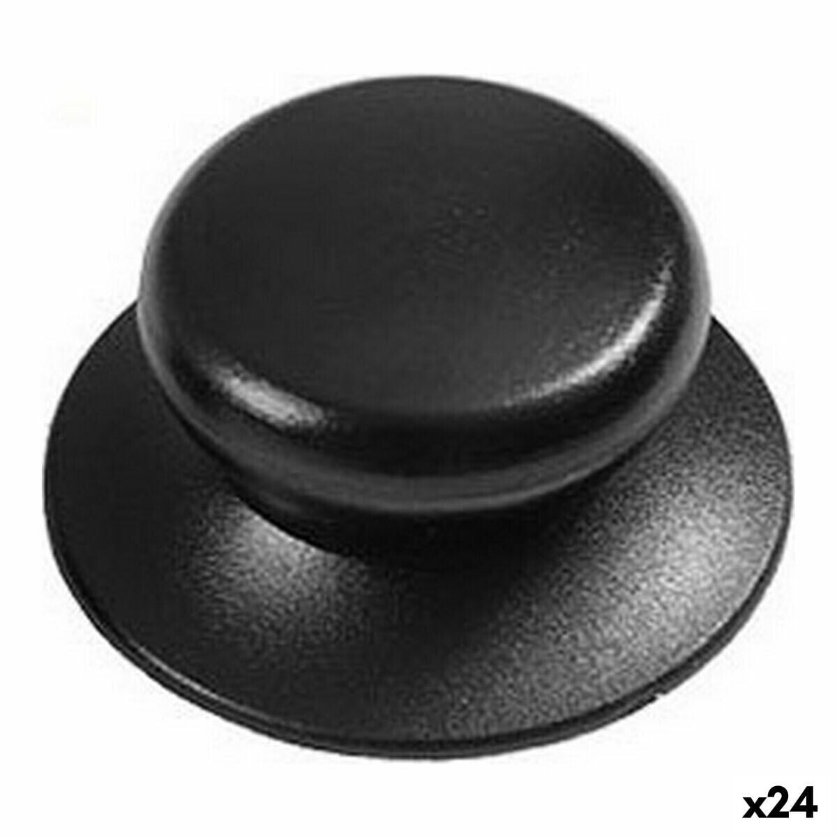 Doorknob 2 Units Black 6 cm (2 Pieces)
