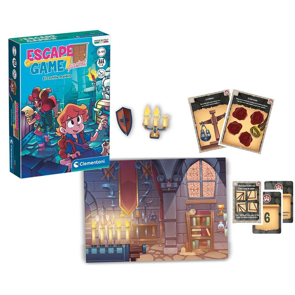 CLEMENTONI Escape Room Castle Board Game