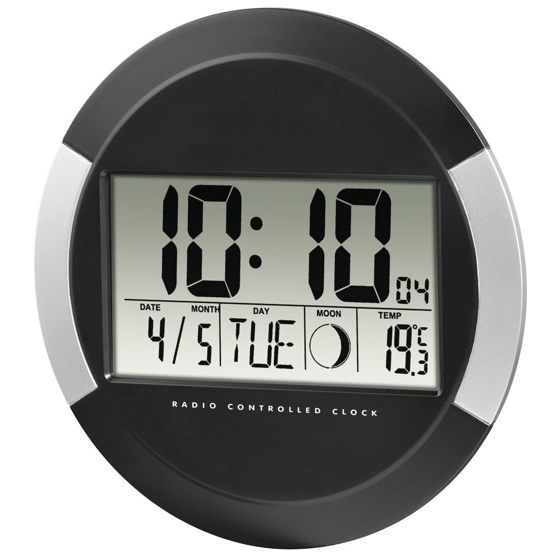 Hama PP-245 Цифровые настенные часы Круг Черный 00186383