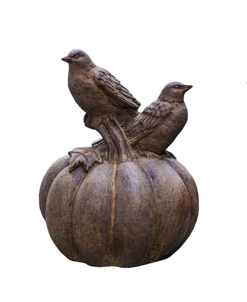 Birds on Pumpkin Garden Statue