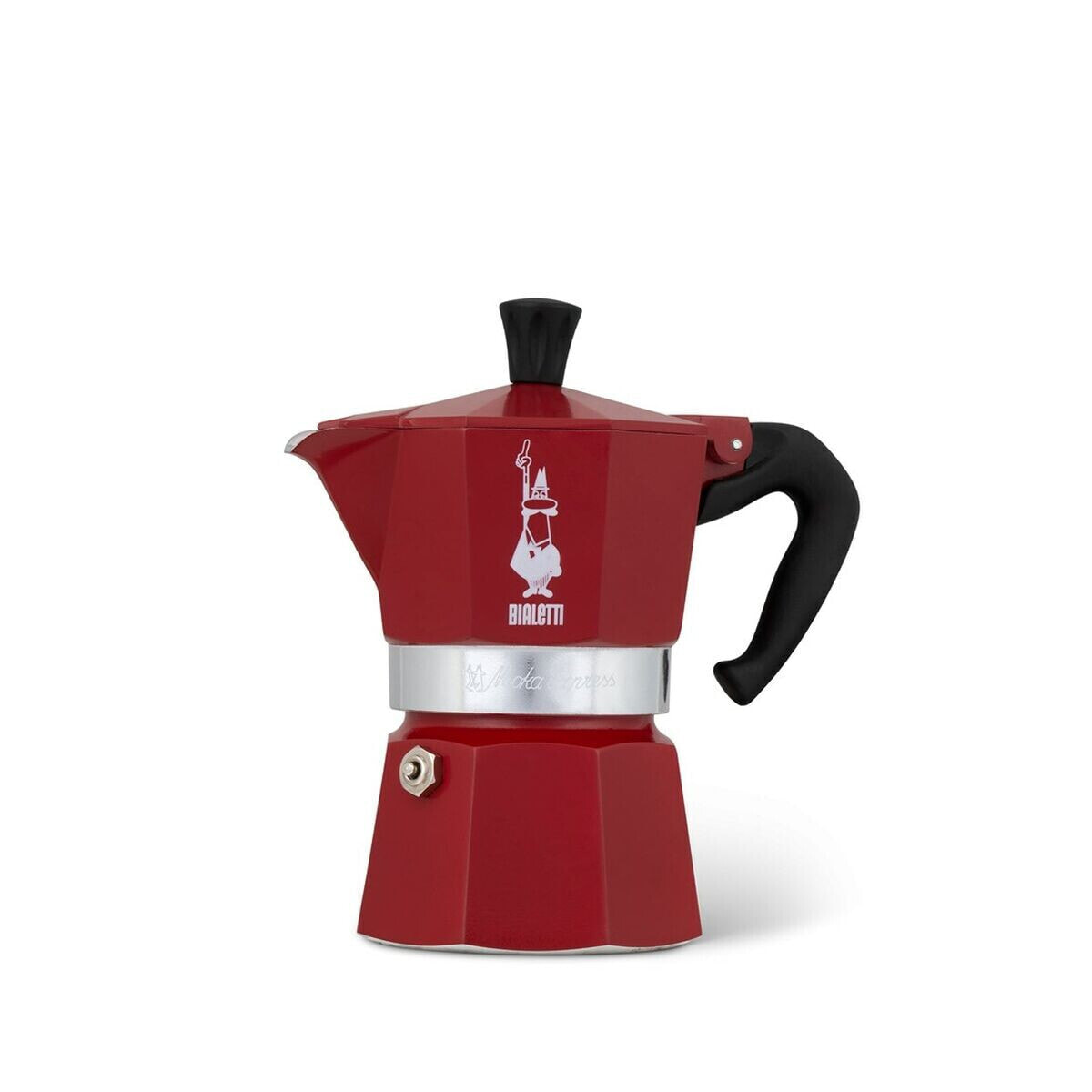 Italian Coffee Pot Bialetti Morocco Red Aluminium