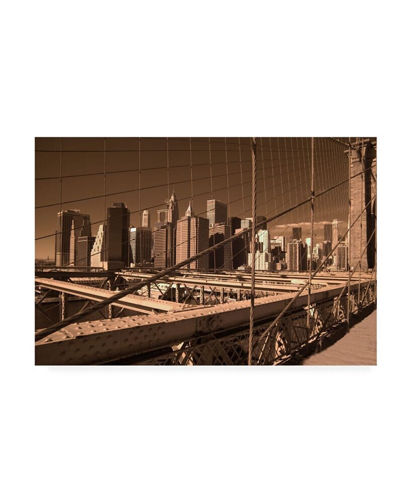 Trademark Global monte Nagler Brooklyn Bridge and Lower Manhattan New York Canvas Art - 15