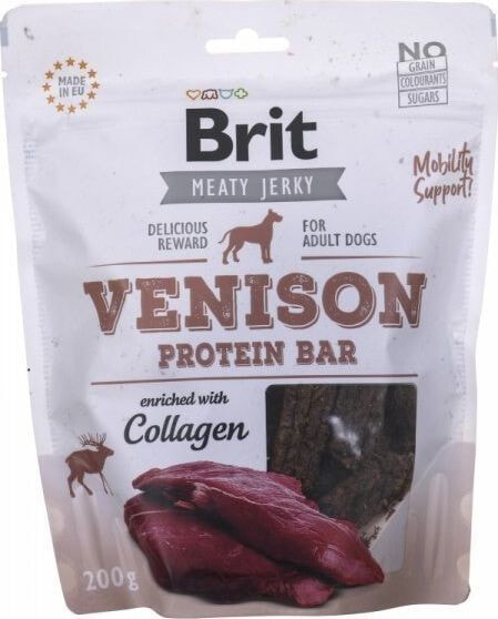 Brit BRIT MEATY JERKY Venison Protein Bar GAME 200g