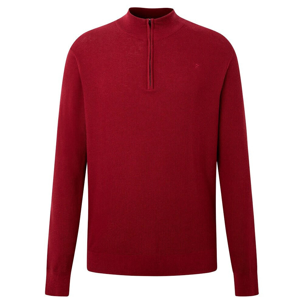 HACKETT Textured Half Zip Sweater