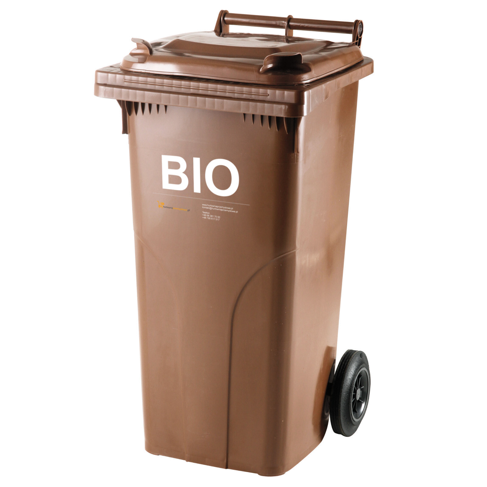 BIO bucket container for food waste and rubbish. ATESTS Europlast Austria - brown 120L
