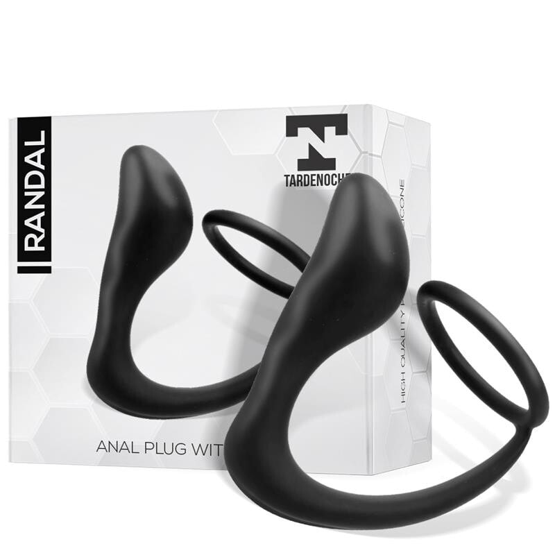 Плаг или анальная пробка TARDENOCHE Randal Butt Plug with Penis Ring Silicone Black