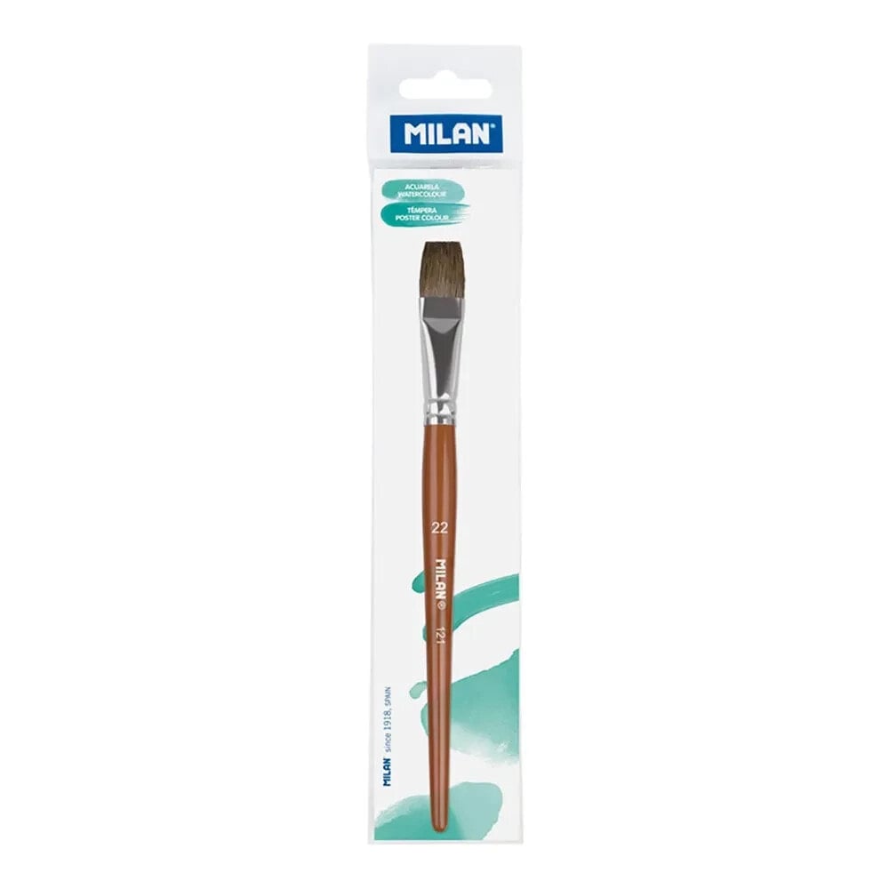 MILAN PolybaGr Flat School Paintbrush Series 121 No. 22