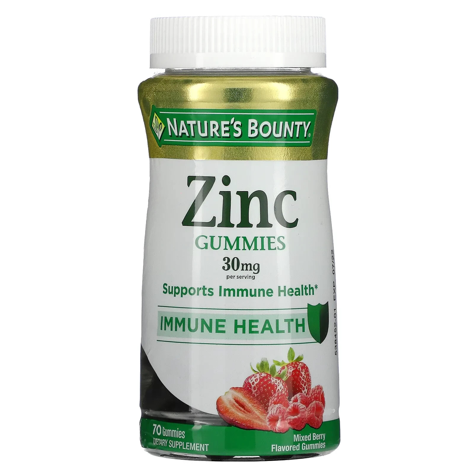 Zinc Gummies, Mixed Berry, 30 mg, 70 Gummies