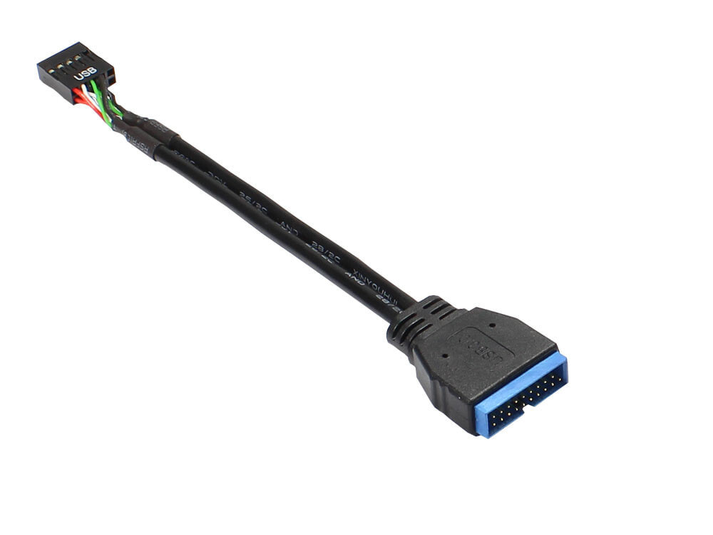 Alcasa 5021-PST1 кабельный разъем/переходник USB 3.0 USB 2.0 Черный, Синий