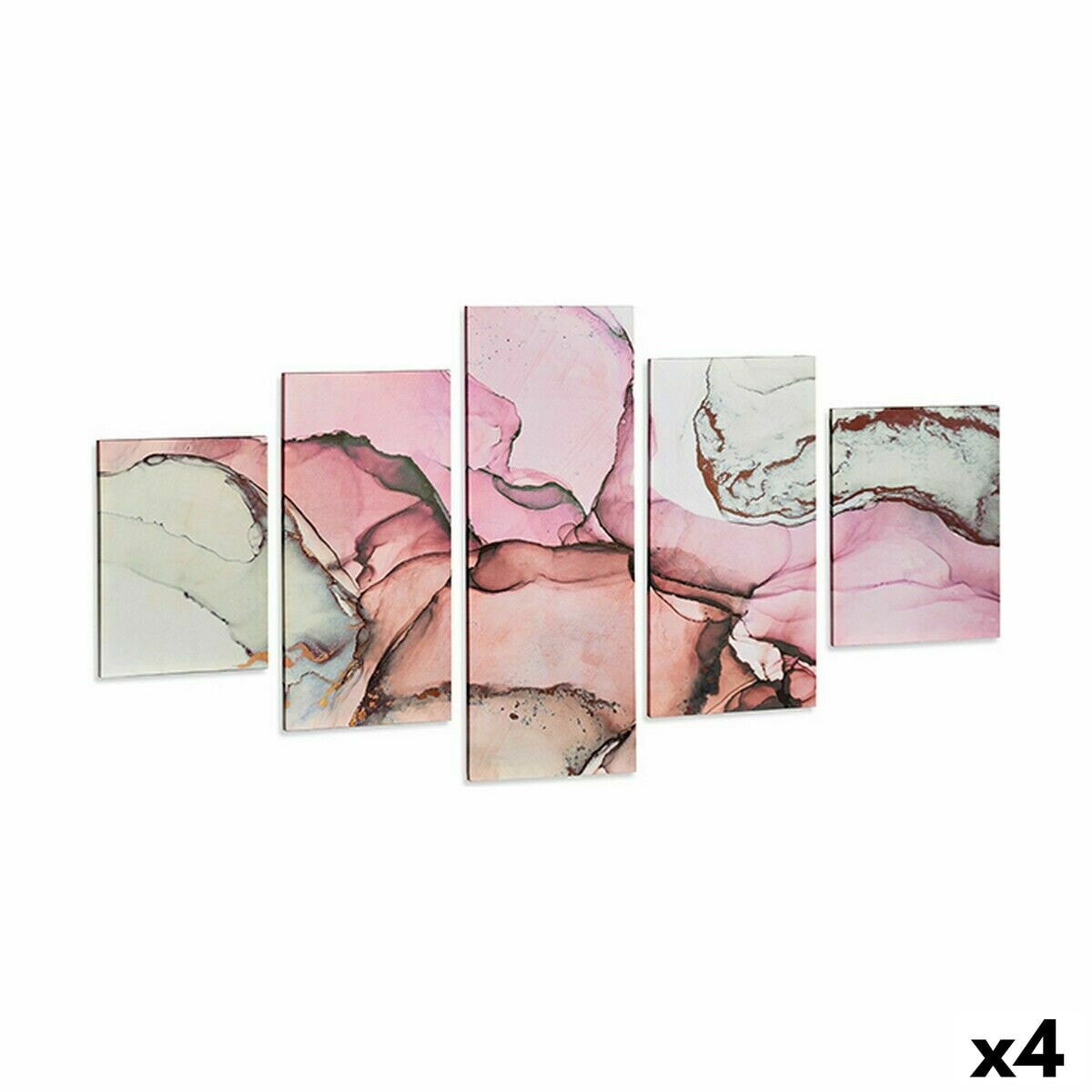 Set of 5 pictures Canvas Marble Pink (4 Units)