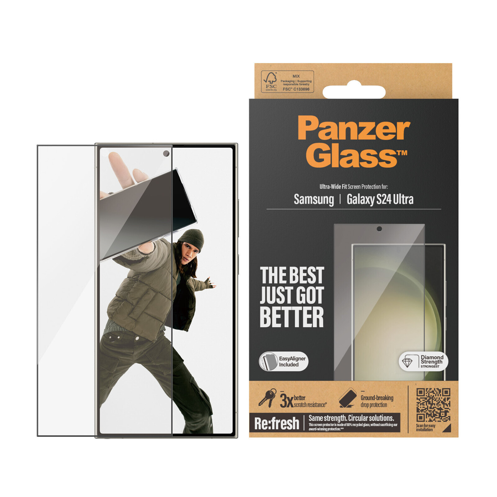 PanzerGlass Ultra Wide Fit Прозрачная защитная пленка Samsung 1 шт 7352