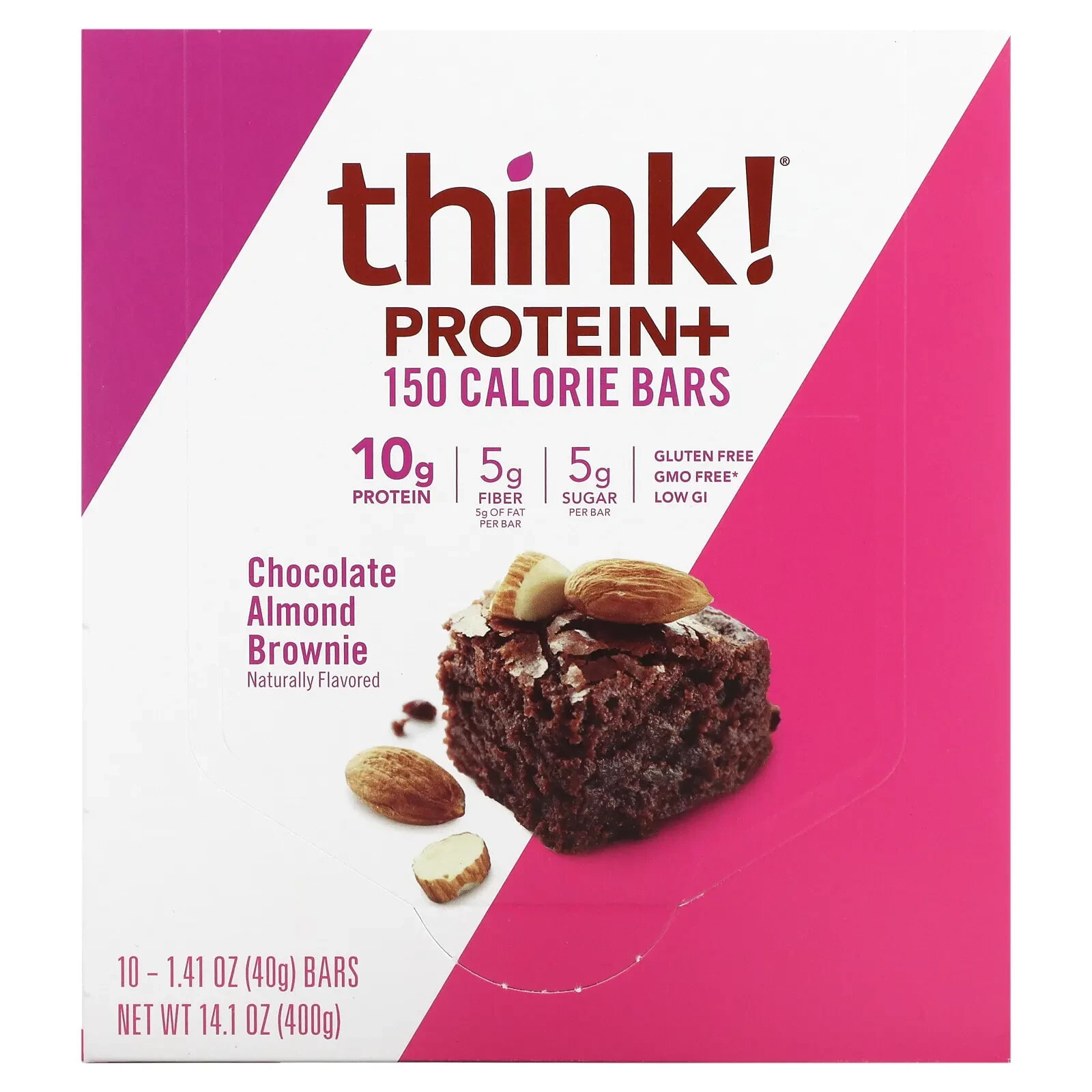 Protein+ 150 Calorie Bars, Chunky Chocolate Peanut, 10 Bars, 1.41 oz (40 g) Each