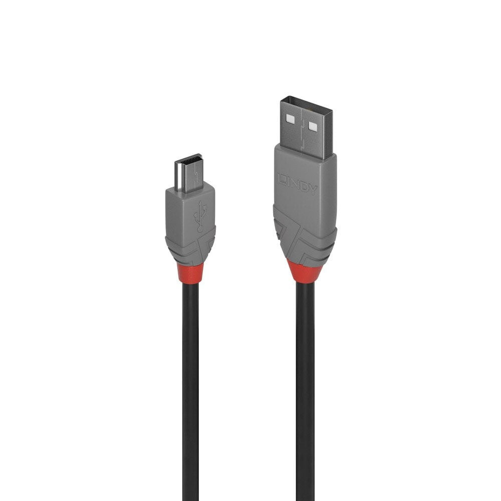 Lindy 36724 USB кабель 3 m 2.0 USB A Mini-USB B Черный