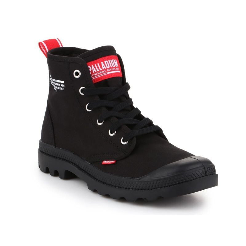 Мужские ботинки высокие демисезонные черные текстильные Palladium Pampa Hi Dare M 76258-008-M