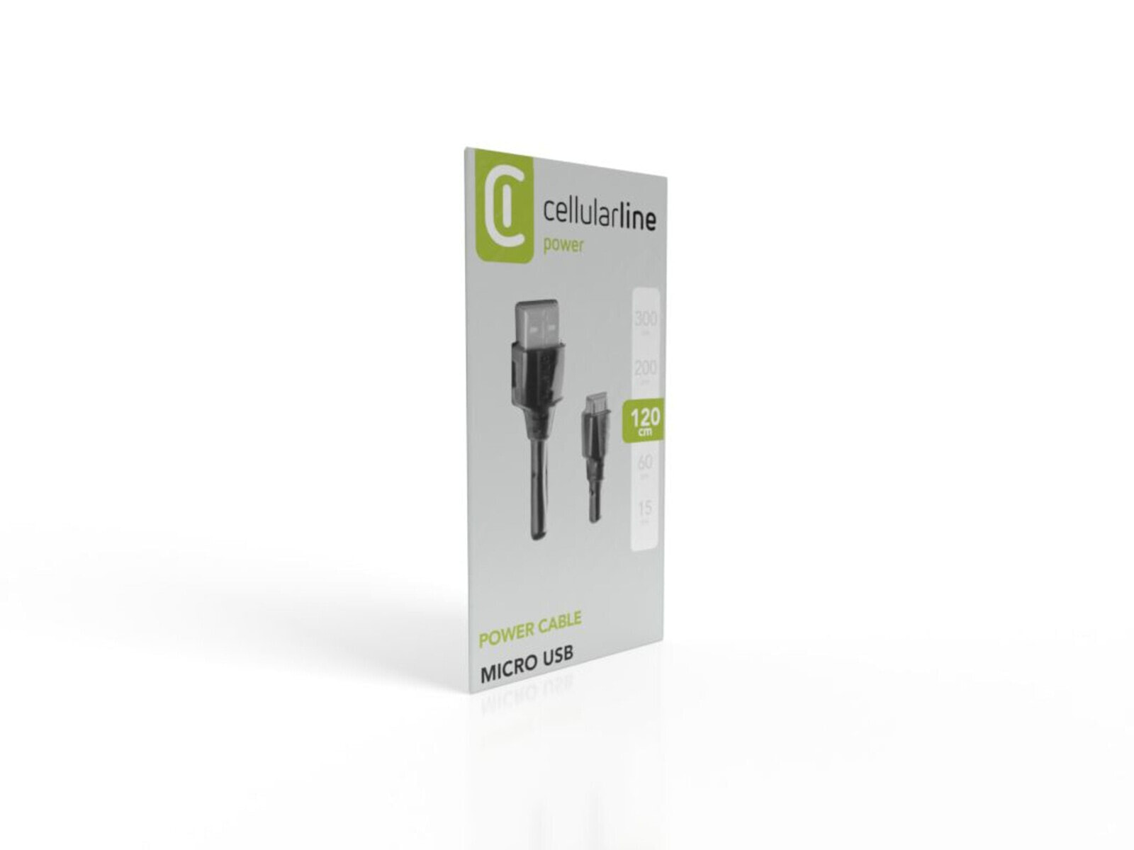 Cellularline Micro-USB - USB A 1m M/M USB кабель 1,15 m USB 2.0 Micro-USB B Черный USBDATACABMICROUSB