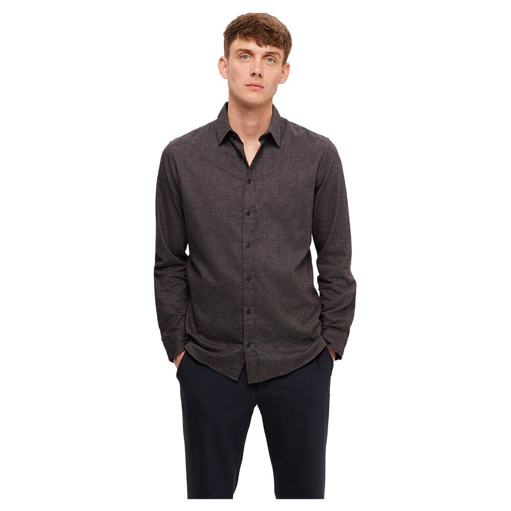 SELECTED Slimowen-Flannel Long Sleeve Shirt