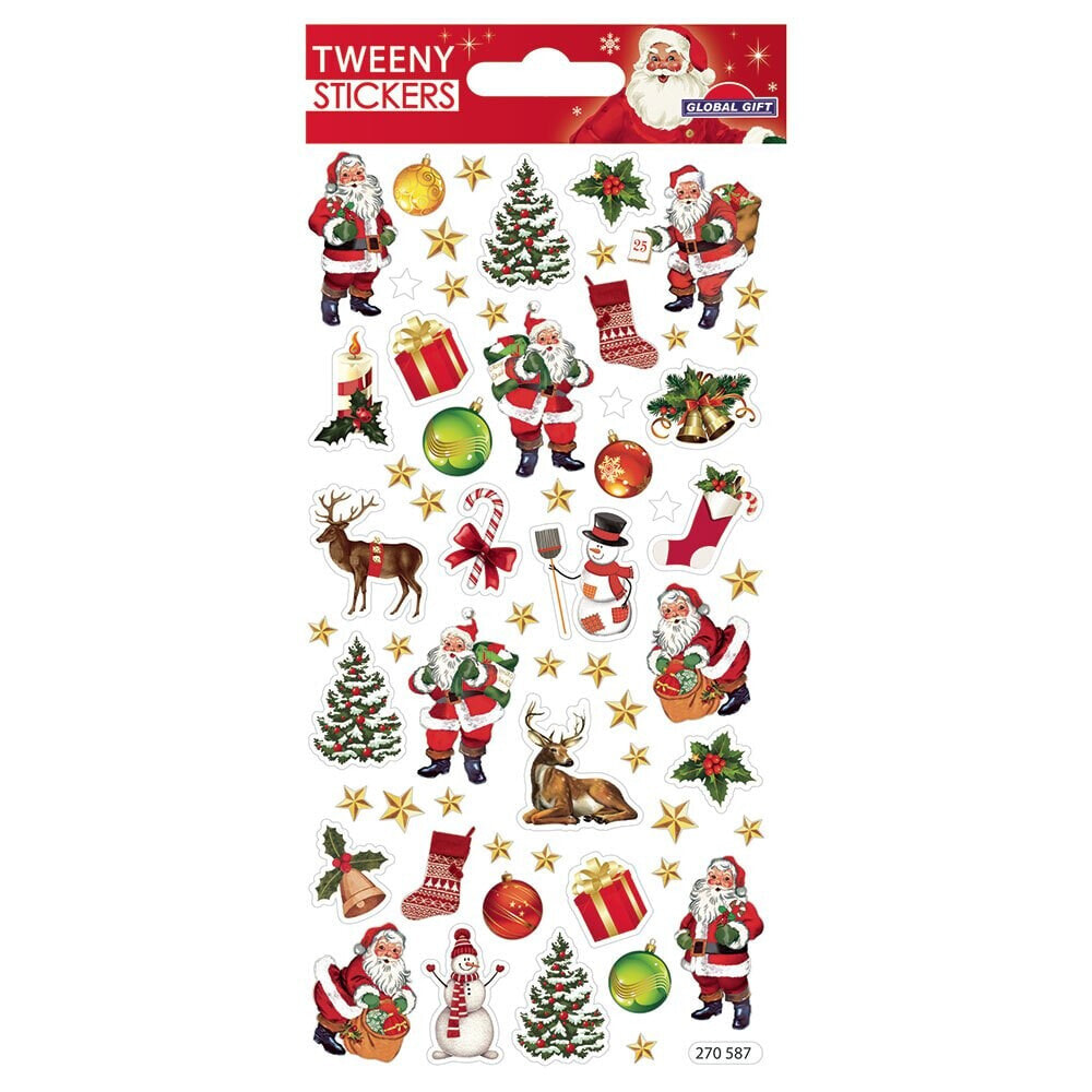 BANDAI Tweeny Foamy Navidad Papa Noel Y Elementos Navideños Stickers