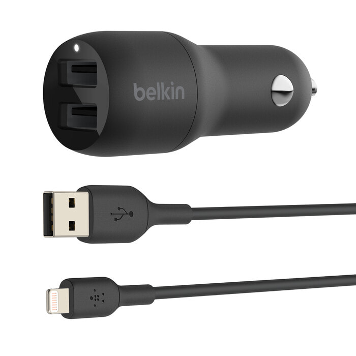 Belkin BOOST CHARGE USB-A Dual Kfz-Ladegerät inkl. Lightning Kabel