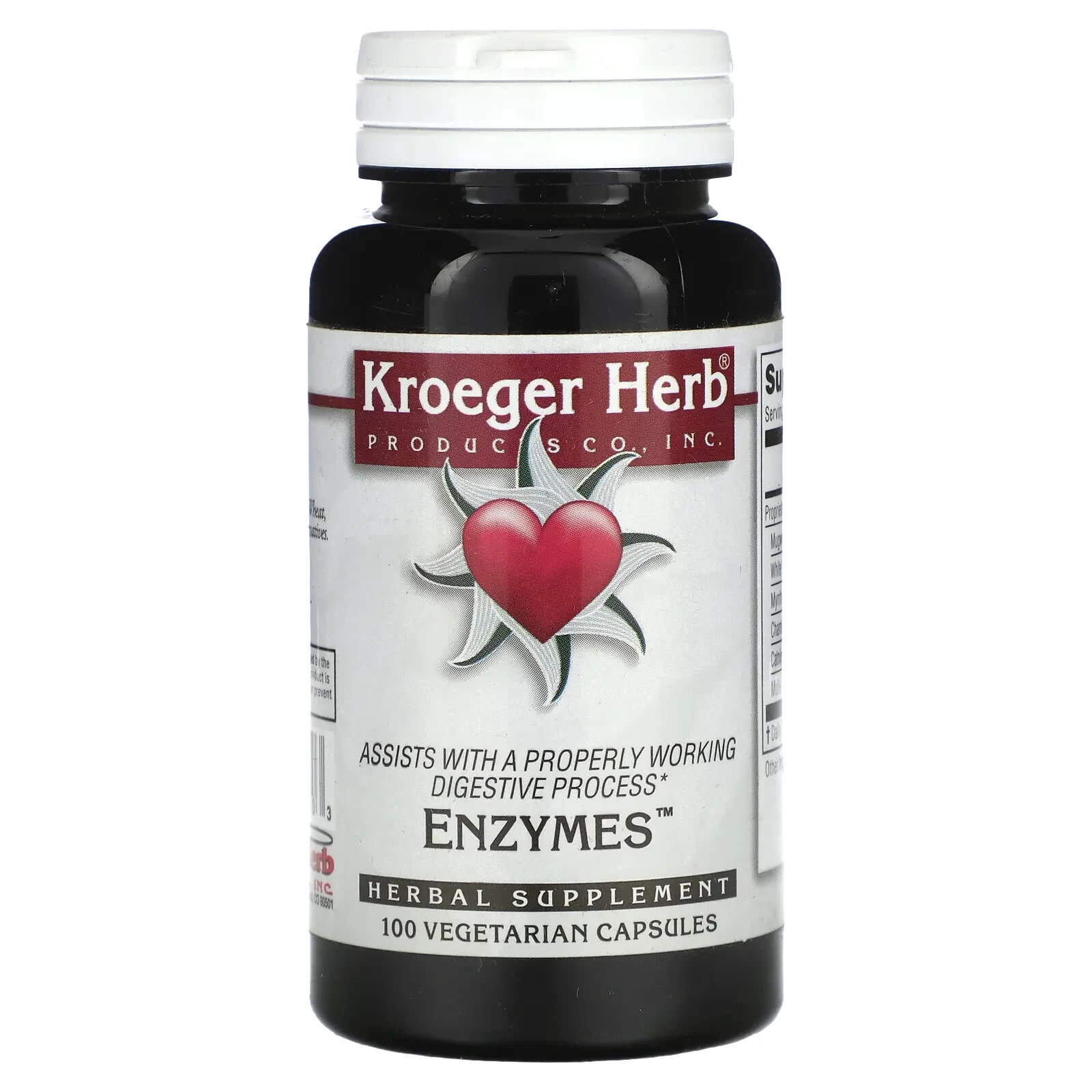 Kroeger Herb Co, Ферменты`` 100 вегетарианских капсул