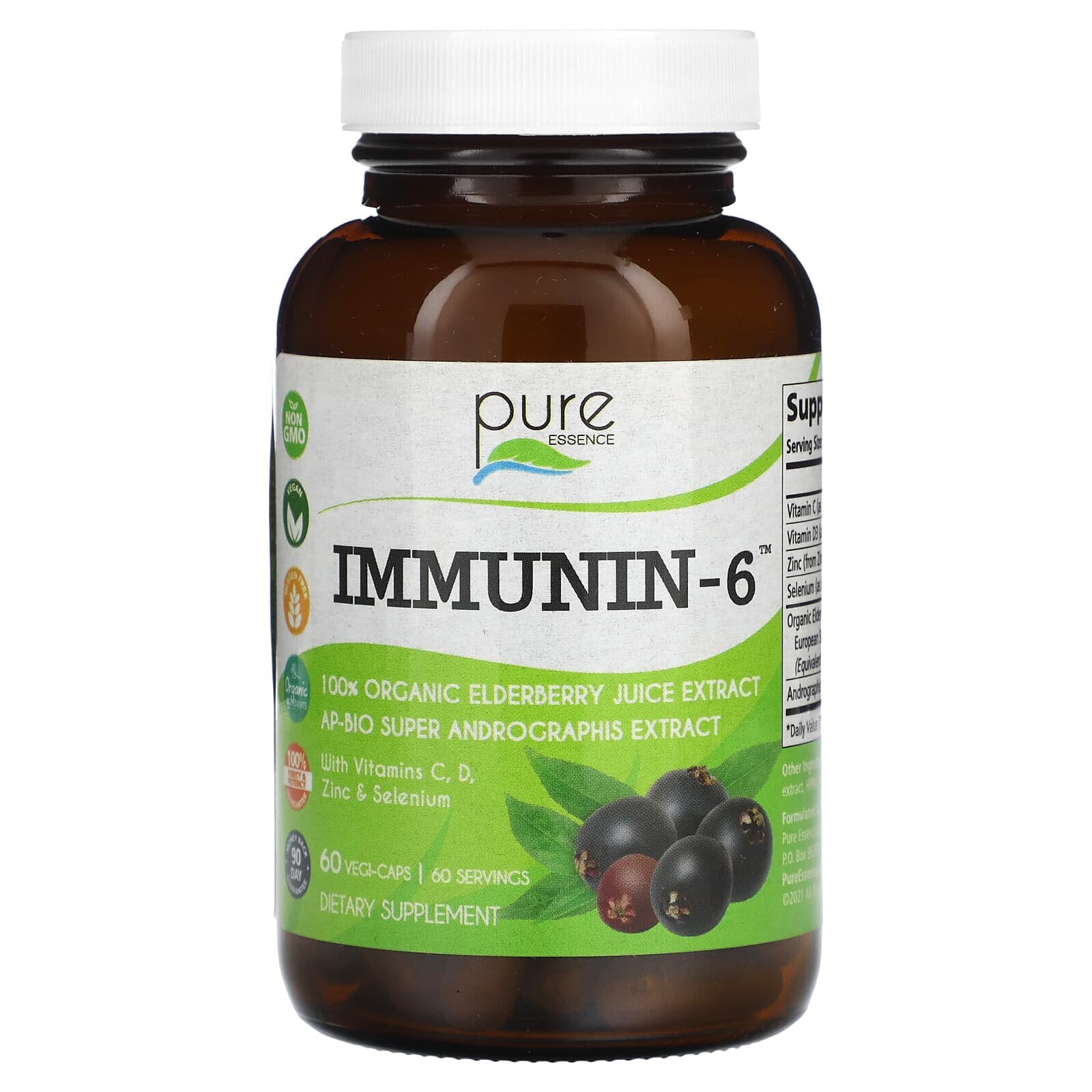 Pure Essence, Иммунин-6, 30 растительных капсул