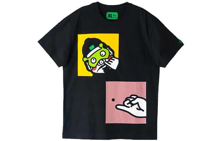 Corade 弹屎神功系列直筒T恤 男女同款 黑色 / Футболка Corade T Featured Tops T-Shirt 46203106