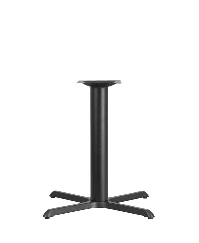 EMMA+OLIVER 33'' X 33'' Restaurant Table X-Base With 4'' Dia. Table Height Column