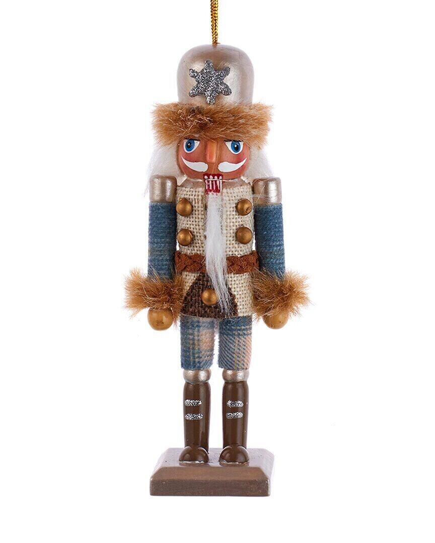 Kurt Adler 6In Rustic Glam Nutcracker Ornament Multicolor